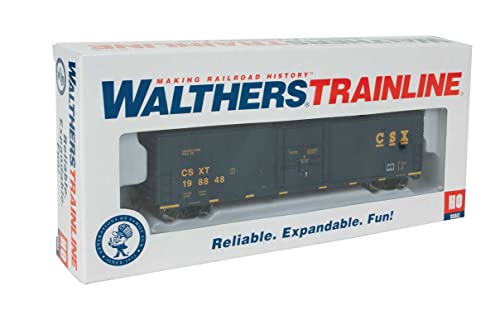 والترز ترين لاين Walthers Trainline HO Scale 1/87 عربة صندوقية معزولة CSX، موديل 931-1804 - Image 5